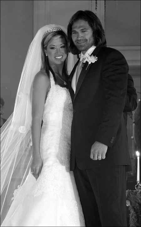 Johnny Damon and Michelle Mangan tied the knot after two year of dating,